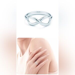 Tiffany & Co. 925 Polished Infinity Band Ring Sz 5